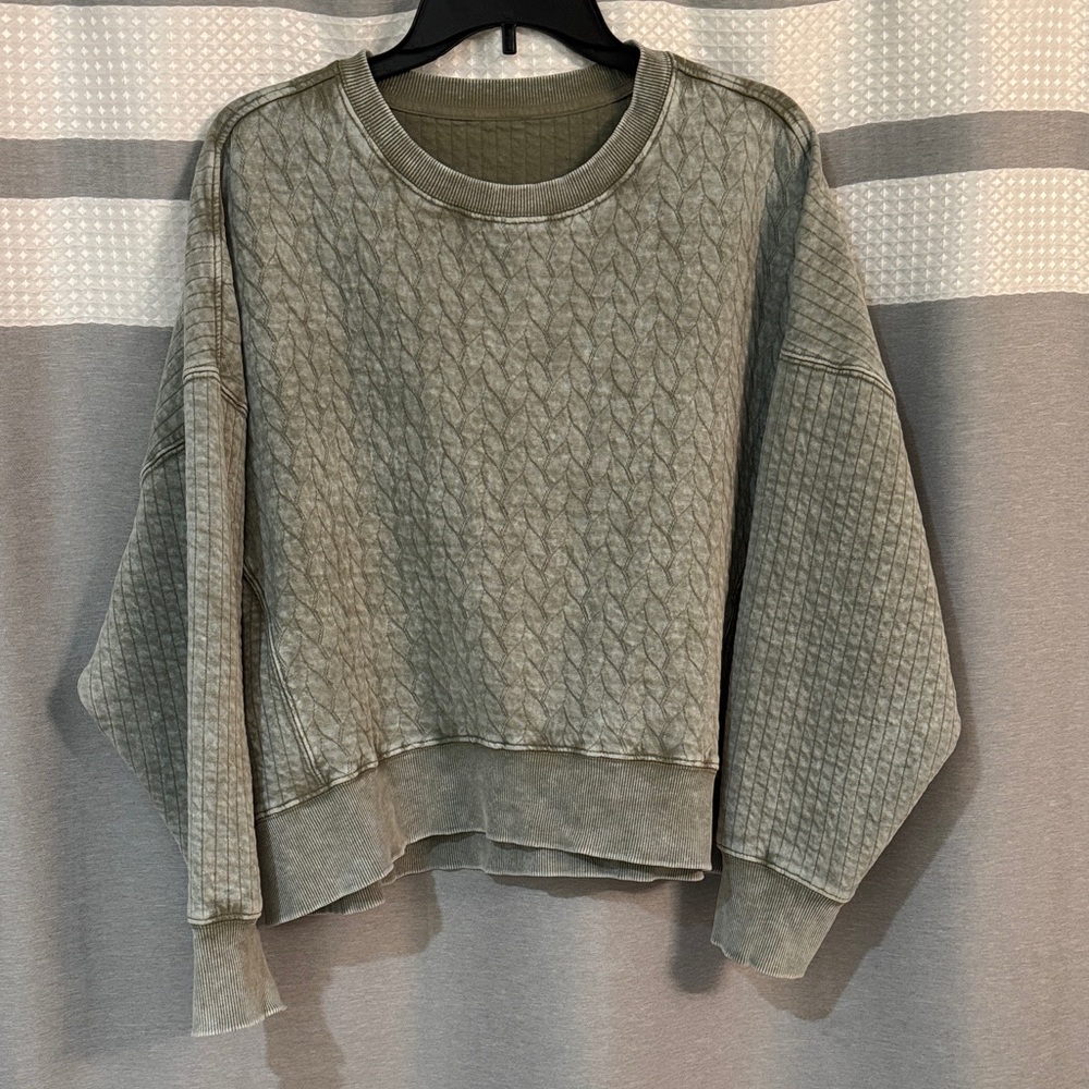 Women's Greenish Gray Cozy Sweatshirt